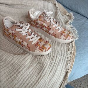 Coach Pink Tweed Low-Top Sneaker